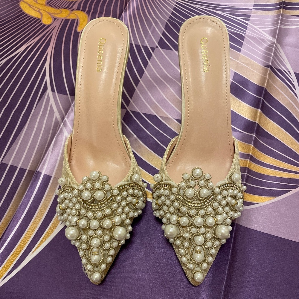 Queenia Faux Pearl Heels
